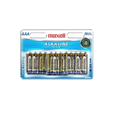 Image of Maxell 723472 Ready to go Long Lasting and Reliable Alkaline Battery AAA Cell 16 Pack with High Compatibility