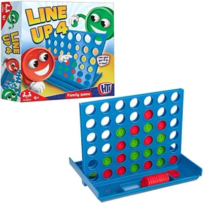 Image of HTI UKASNHKTN7661 Toys Traditional Line Up 4 Board Game Fun for All Kids Boys and Girls