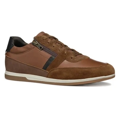 Image of Geox U RENAN men&#039;s Shoes (Trainers) in Brown