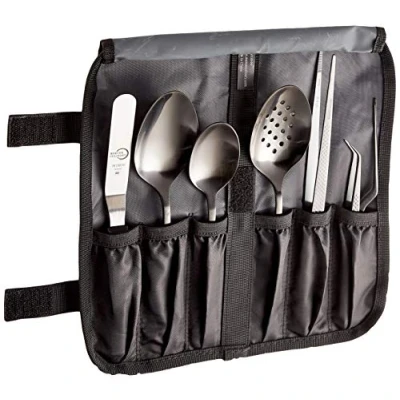 Image of Mercer Culinary M35156BK Plating Set, 18/8 Stainless Steel, Black