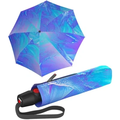 Image of Knirps T.200 Duomatic Solids pocket umbrella Automatic Open/Close Foldable Storm Resistant Windproof, Art Ice, 97 cm,