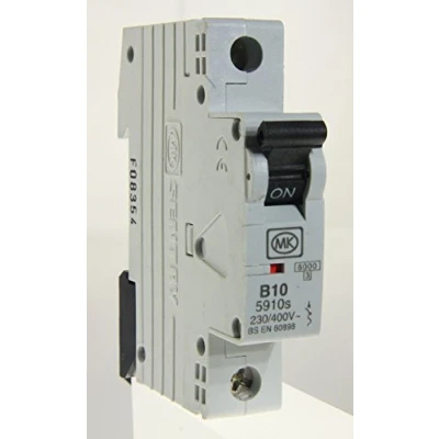 Image of MK (ELECTRIC) Sentry 10A Single Pole Type B MCB, White