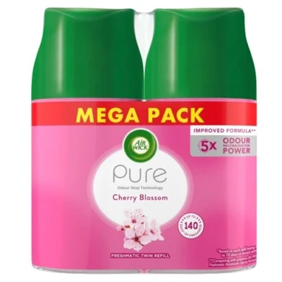 Image of Airwick Freshmatic Air Freshener Refill Pack Cherry Blossom 250ml (Pack of 2)