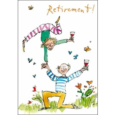 Image of Quentin Blake Funny Greeting Card (WDM4051) Humorous &#039;Retirement&#039; Made For Each Other