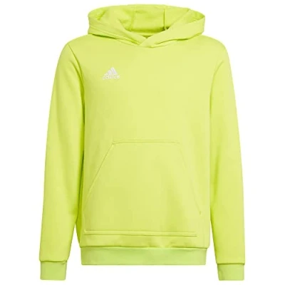 Image of adidas Unisex Kids Entrada 22 Sweat Hoodie, Team Semi Sol Yellow, 11 12 Years
