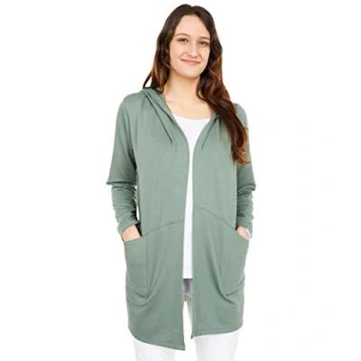 Image of Skechers Women&#039;s Restful Hoodigan Cardigan Sweater, Light Green, 3XL UK
