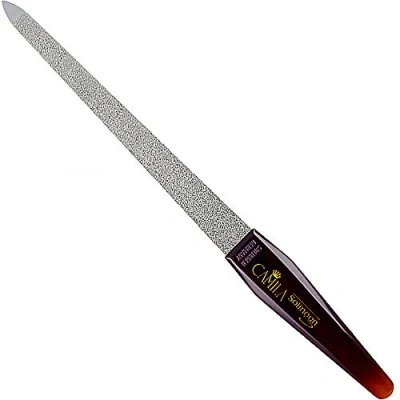 Image of Camila Solingen CS19 Sapphire Metal Nail File for Natural Nails Fingernail and Toenail Care, 8&quot; Double Sided Coarse Fine Manicure Pedicure