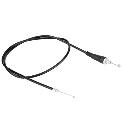 Image of Qiilu Motorcycle Throttle Cable 110cm, M8 Straight Head Oil Line with Protective Inner Sleeve for Pit Dirt Motor Trail Bike Motocros