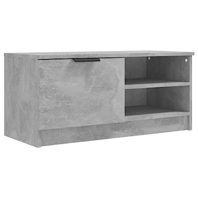Image of vidaXL TV Cabinet Living Room Furniture Media Unit HiFi Side Sideboard Entertainment Centre Console Concrete Grey Engineered Wood
