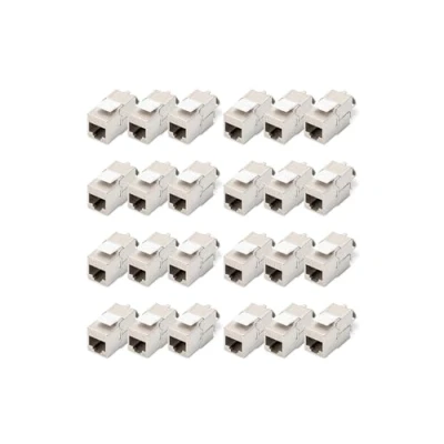 Image of DIGITUS Keystone module Cat 6A Shielded 24 pieces RJ45 socket 500 MHz 10GBase T AWG 26 22 Design compatible With cable tie Tool free installation