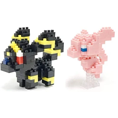 Image of nanoblock 2 Set Bundle Umbreon (Blacky in Japan) and Mew Adjustable Pokemon Characters (Japan Import)