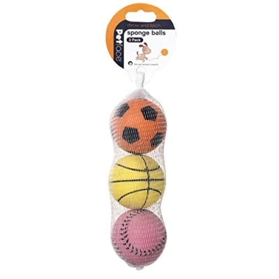 Image of Petface Sponge Balls, Pack of 3