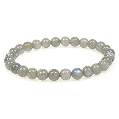 Image of MJDCB 6mm Natural Grey Moonstone Beads Bracelet Healing Crystals Bracelets