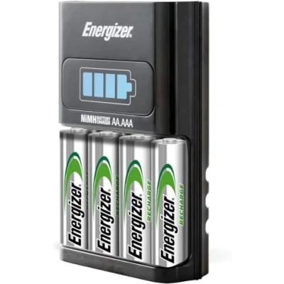 Image of Energizer 1 Hour Battery Charger for AA Batteries and AAA with 4 Rechargeable