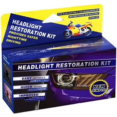 Image of Plextone Headlights Restoration Kit Restore Dull Faded and Discoloured (Dark Blue)