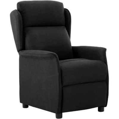 Image of vidaXL Recliner Chair Black Fabric