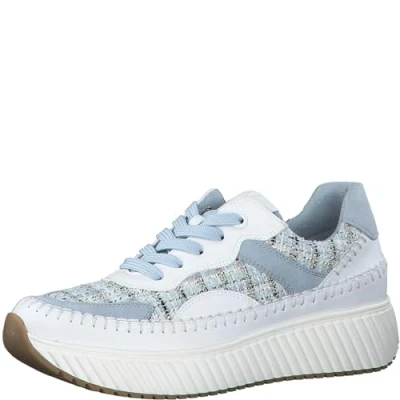 Image of MARCO TOZZI Women&#039;s 2 23733 42 Sneaker, White Lt Blue, 5.5