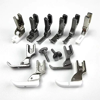 Image of 10 Zipper Presser Foot Set for Industrial Single Needle Sewing Machine Juki Singer