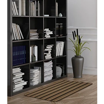 Image of eXtreme MODERN MACHINE WASHABLE ANTI SLIP KITCHEN UTILITY HALL LONG RUNNER DOOR MAT RUG (Chocolate, 100 x 67cm)
