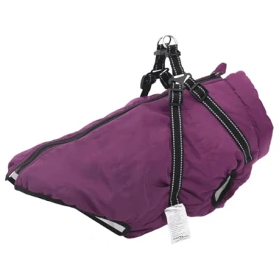 Image of vidaXL Dog Coat with Harness Waterproof Reflective 6XL, Winter Coat, and Harness, Puppy