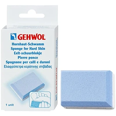 Image of Gehwol Mineral Foot Scraper Pumice Stone, Loofah Sponge for Calluses and Corns Removal, Soft Smooth Skin Feet, Hands, Ankles, Knees