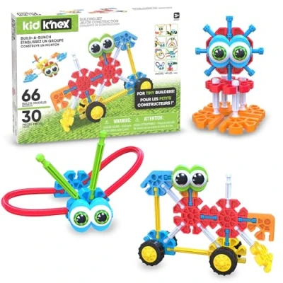 Image of Kid K&#039;NEX Build A Bunch Set 30 Model Kids Construction Toys, Animal, Character and Vehicle Toy Models for Creative Play, Building Toys Suitable Children Ages 3+ Basic Fun 85422A