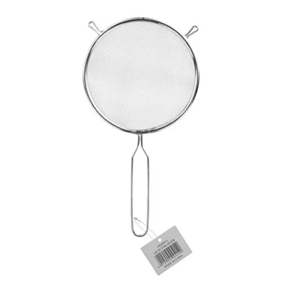 Image of Chef Aid 14.5cm long handled metal Sieve, Kitchen essential tool and ideal for straining, draining, washing wide range of foods, with a fine mesh ease use