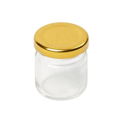 Image of Set Of 6 42ml Mini Jam Jar Breakfast Preserve 5cm 1.5oz Marmalade Conserve Screw Top Lid