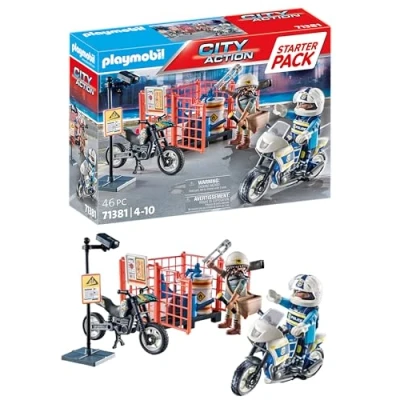 Image of Playmobil 71381 City Action Police Starter Pack, Gifting Toy, Fun Imaginative Role Play, PlaySets Suitable for Children Ages 4+