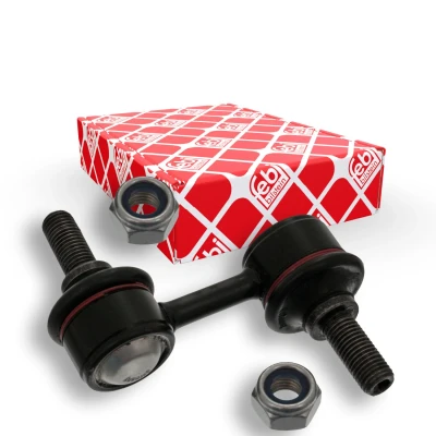 Image of 51320S04003 Anti roll bar link FEBI BILSTEIN 19686 Front Axle Left, Right 56mm BMTS Turbo NEW with nuts nut Steel HONDA: CR V 1, CRX 3