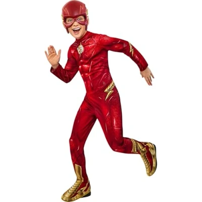 Image of Rubie&#039;s 703015M000 The Flash Classic Child Costume, Boys, Red, Medium, 9 10 Years