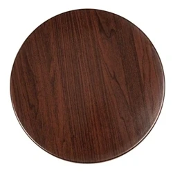 Image of Bolero Round Table Top Dark Brown 800mm Wood Dining CafпїЅ Restaurant