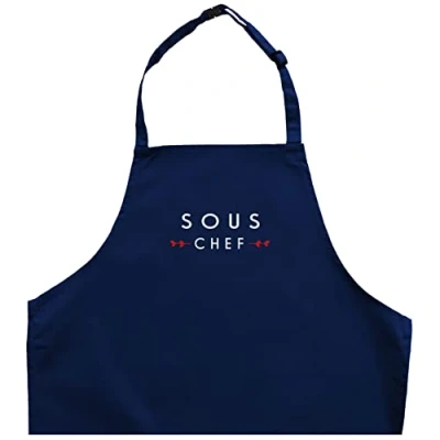 Image of Stickerscape Sous chef apron (Child) (Navy, Infant)