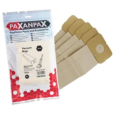 Image of Paxanpax VB189 Compatible Paper Bags Electrolux &#039;E28&#039; Z500, Twin Turbo, Masterlux Series (Pack of 5)