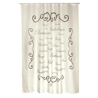 Image of MSV Shower curtain Premium 180x200cm Paris creme