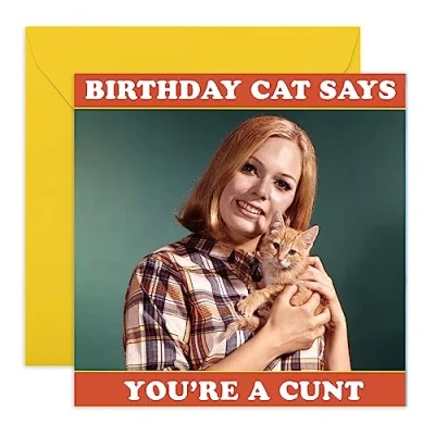 Image of Central 23 Rude Birthday Card for Him Offensive Humour Adult Brother Son Friend Comes with Fun Stickers
