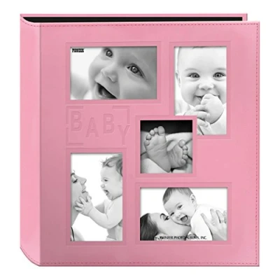 Image of Pioneer Photo Albums Album, Plastic Faux Leather, Baby Pink
