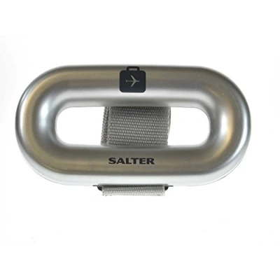 Image of Salter 9500 BKDCTMEU16 Digital Luggage Scale Suitcase Weighing Scales, Carry On Baggage Weight, Easy Grip Handle, 40kg / 88 lbs Capacity, Secure Clip Fastening, Lightweight, Includes Battery