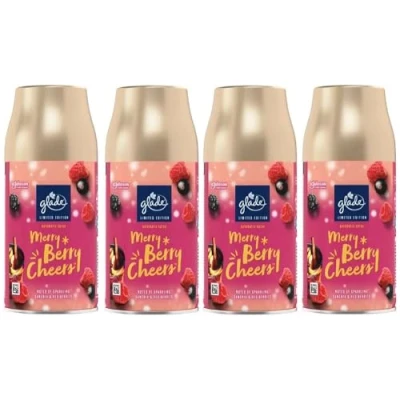 Image of 4 x Glade Automatic Spray Refill 269ml Merry Berry Cheers