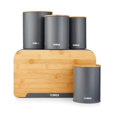 Image of Tower Scandi Universal containers set Wood