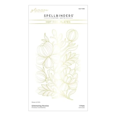 Image of Spellbinders GLP 436 Glimmering Peonies Glimmer Plate from The Flowers Collection