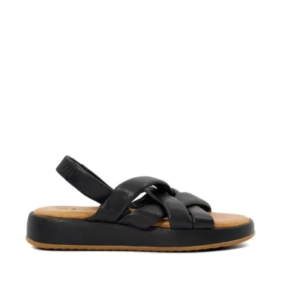 Image of Dune London Womens Ladies Laters Casual Sandals Black Leather Size UK 3