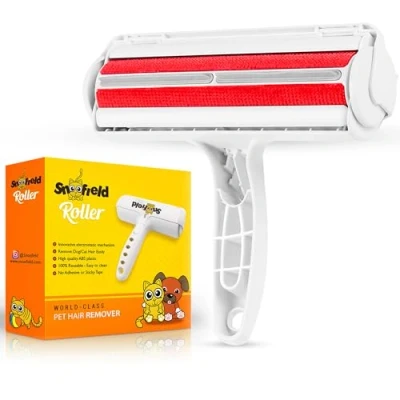 Image of Snoofield Pet Hair Remover, Reusable Lint Roller for Dog &amp; Cat Removal, Portable Fur Catcher Furniture, Couch, Carpet, Clothes, Car