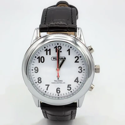 Image of Ravencourt Living Radio Controlled Talking Watch, Large, Black, 56 g