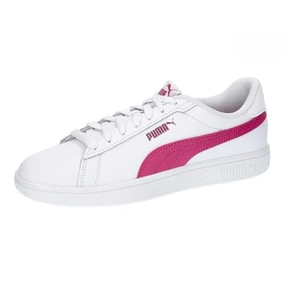 Image of PUMA Smash 3.0 L JR Sneaker, White PINKTASTIC, 6 UK