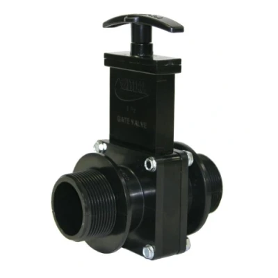 Image of Valterra 7104 ABS Gate Valve, Black, 1 1/2&quot; MPT