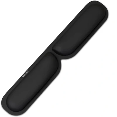 Image of TECKNET Keyboard Wrist Rest Mouse Pad, Non Slip Ergonomic Support with Comfortable Memory Foam for Gaming, Office, Laptop, Computer（Black）