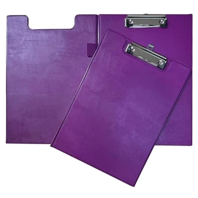 Image of Janrax A4 Purple PVC Foldover Clipboard