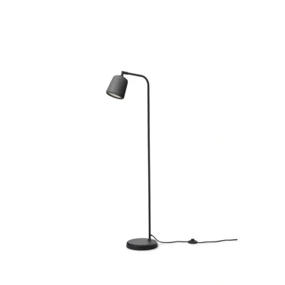 Image of New Works floor lamp Material, dark grey, concrete, height 125 cm