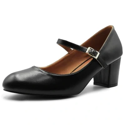 Image of Womens Wide E Fit Extra EE Mary Jane Mid Block Heel Court Shoes Orthopaedic Swollen Feet Comfort Support Hammer Toes Ingrown Toenails Bunions and Blisters Prevention Metatarsalgia Lightweight